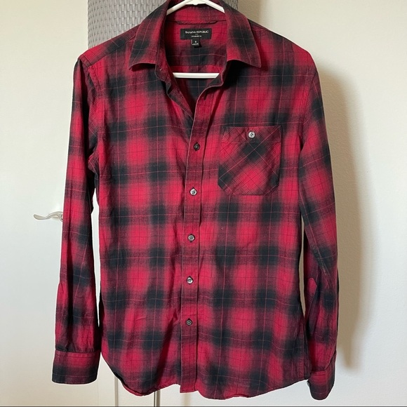 Banana Republic Other - Banana Republic Mens Plaid Long Sleeve Button Down Shirt